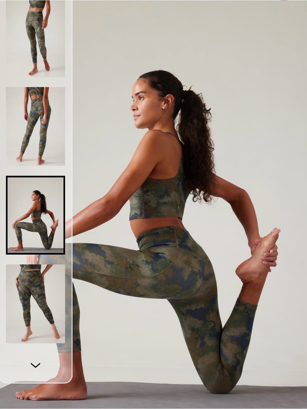 Athleta high waist 7/8 bra & Leggings Set - Pockets & light compression